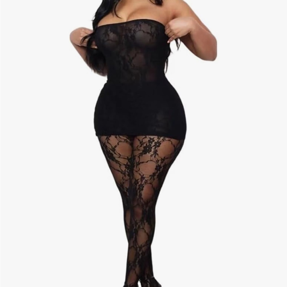 Elegant Black Lace Bodysuit